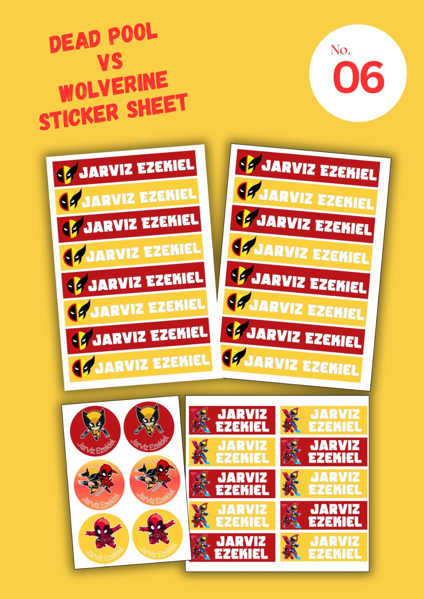 Name Label Stickers