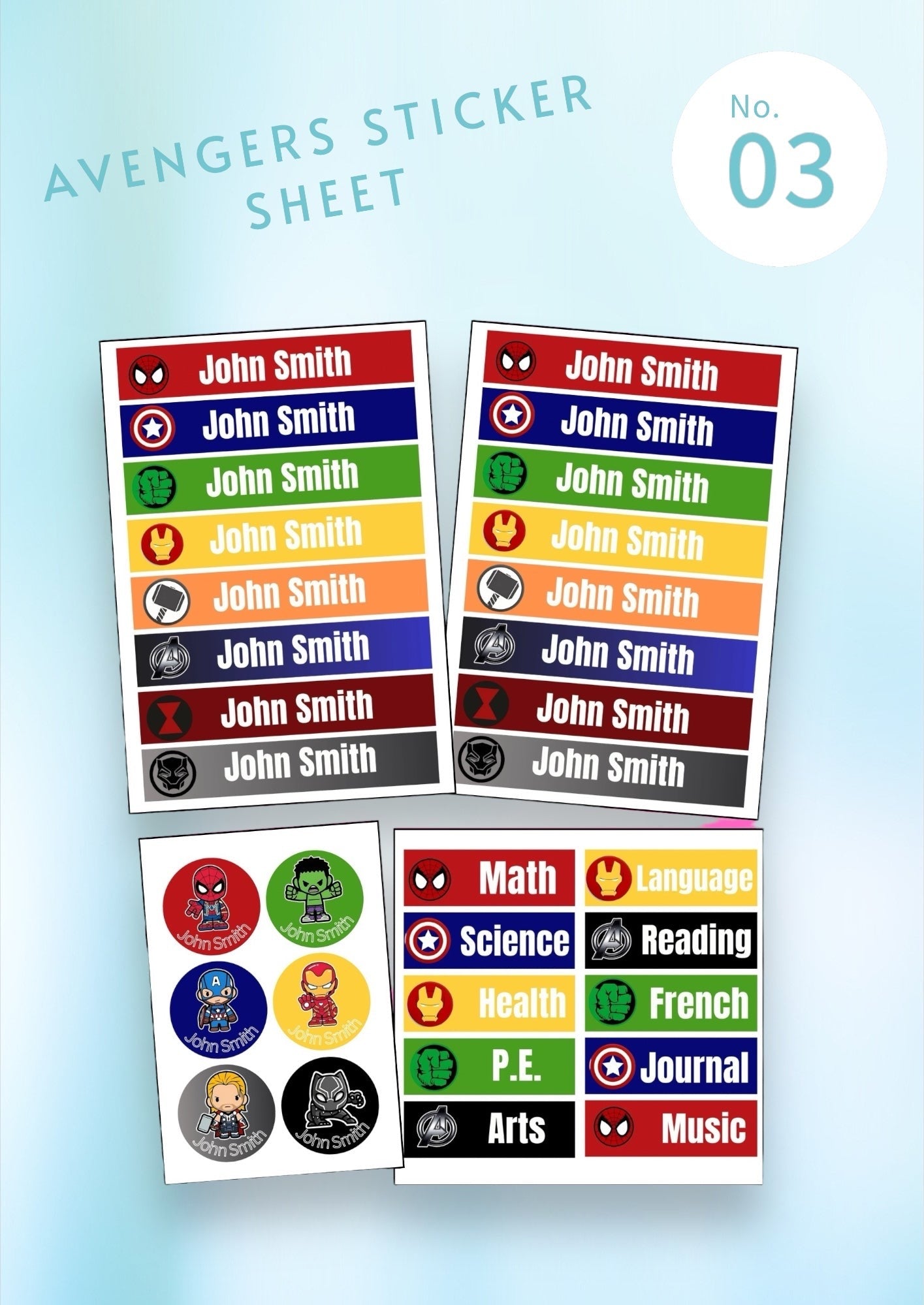 Name Label Stickers
