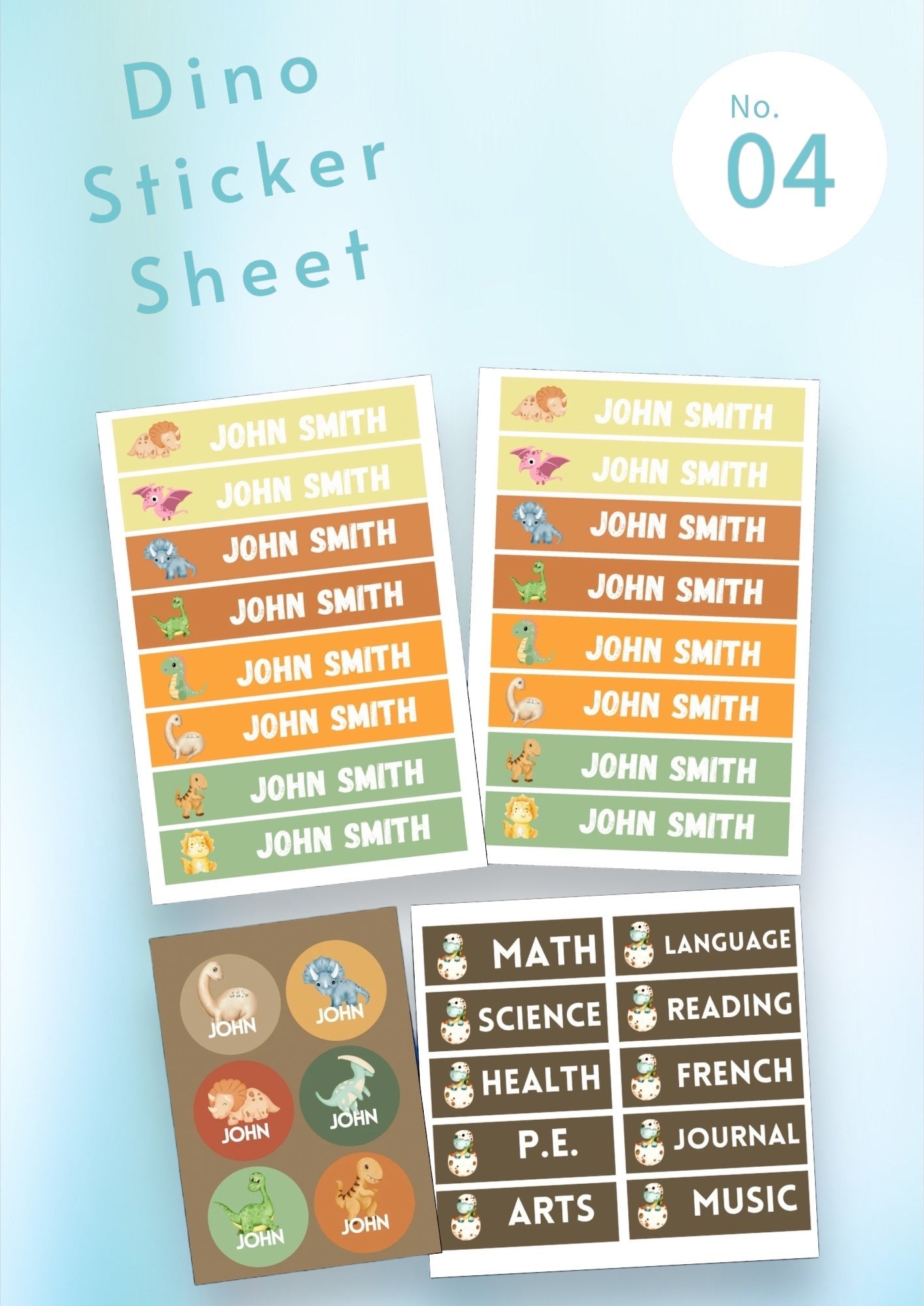 Name Label Stickers