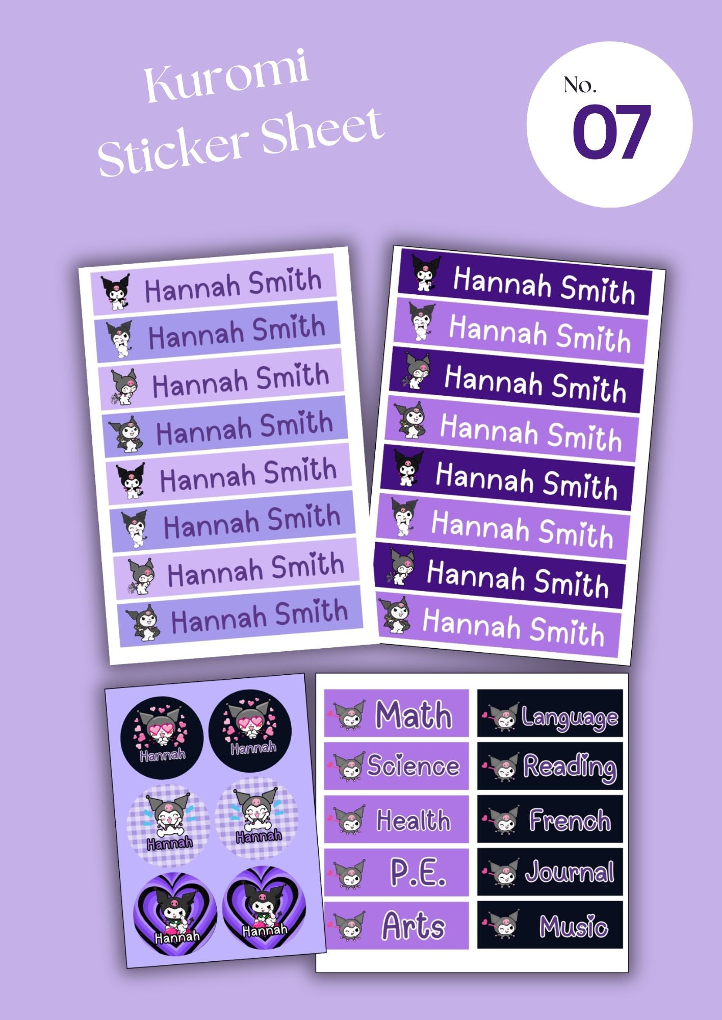 Name Label Stickers