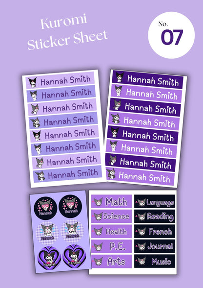 Name Label Stickers